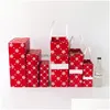 Cadeau Wrap Cadeaux de Noël Sac Papier Carré Fourre-tout Bas Décorations Accueil Santa Sacs Boîte CT0275 Drop Livraison Jardin Fête Fête Dhudb