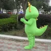 Costumi della mascotte del drago verde di Halloween per adulti, circo, Natale, vestito operato da Halloween