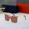 Designer de moda Lou Vut Luxury Luxury Cool Sunglasses 2023 Novo quadrado sem moldura Mesh Red Glasses Grande moldura moda