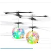 Led latające zabawki piłka akumulator świecące kulki Drone indukcja podczerwieni zabawkowy helikopter Drop Delivery prezenty oświetlone Dhl39