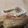 Charm Bracelets Brilliant Spiritual Wrap Amazonite Braided Friendship Wristaband Macrame Bangles Cham Bracelet Handmade Jewelry