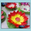 Party Decoration Waterproof Silk Lotus Candle Lamp Pray Wishing Floating Water Lanterns For Birthday Valentines Day Decorati Dhk7N