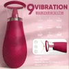 Cralitol Sucking Vibrator Sex Toys, 3 Sucking 9 Licking Modes Nipples Clit Sucker for Quick Orgasm, Tongue Vibrators Adult Toys for Women Couples-Green