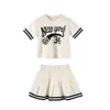 Clothing Sets Summer Girls Clothes Suit 2023 Short Sleeve + A-Line Skirt 2Pcs/Set College Style Jk Uniform Children Clothes Baby Tracksuits