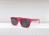 Rosa-graue quadratische Sport-Sonnenbrille für Damen, modische Brillen, Designer-Sonnenbrillen, Occhiali da sole UV400-Brillen mit Box