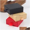 Geschenkwikkel Luxe Elegant 8x7x3cm Der Box met spong voor sieradendisplay Earring ketting verpakking lint lx1622 drop levering home dhp7f