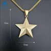 Bijoux Hip Hop glacé Moissanite diamant vente en gros, collier pendentif étoile à breloque en argent