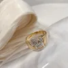 Luxury Vintage Hollow Flower Pattern Women's Ring 585 Rose Gold+Silver Two Color Daily Festive Fashion Fine Jewelry Fashion JewelryRings Automotive Phones