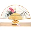 Party Favor Vintage Party Favor Silk Folding Fan Retro Chinese Japanese Bamboo Fold Tassel Dance Hand Fans Home Decoration Ornament Cr DHHD5