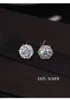 Boucles d'oreilles Vintage en or 18 carats avec lettres, diamant plaqué argent, bijoux pour la saint-valentin, cadeaux de mariage pour dames et filles 01