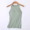 Camisoles tanques tank top mulheres verão o-pescoço sem mangas acolchoado sutiã camisola senhoras sexy casual magro sólido bralette peito almofada camis colete 230418