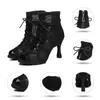 Dance Shoes Latin Dance Shoes Women Girls Pole Ladies Dancing Shoes High Heels bd Competition White Latina Boots Party adjustable instep 230418