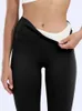 Damesbroeken Capri Damesbroeken Warme winter Dikke fluwelen legging Hoge taille Zwarte legging Compressie dikke lamswollen broek Koudebestendige broek 231117