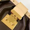 Designer clip tas kettingzakken vol huid wolkentas dames schouder handtassen tote zakken monogram clutch tassen portemonnee echt lederen volledige letter afdrukken gouden hardware