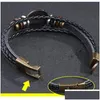 Bracelets De Charme 12 Constellation Bracelet En Cuir Tissé Pour Femmes Hommes Vintage Punk Tressé Antifatigue Alliage Bijoux Cadeau En Gros Dh1Gj