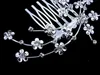 Fashion Bridal Wedding Headpieces Fantastisk strass fina kambridsmycken Tillbehör Crystal Pearl Hair Brush