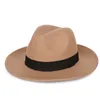 Cappello Fedora in lana Donna Cappelli in feltro Uomo Fedora Jazz Berretto Panama Autunno Inverno Moda vintage Cappellini caldi Regalo per feste di Natale