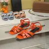 5a sandaalslijbanen Designer schoenen van hoge kwaliteit platte sandaal voor vrouwen productie van de nieuwste voorgevormde hiel opvallende en mooie zomer damesschoenen