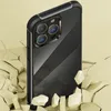 iPhone 15 14 13 Pro Max Phone Case för Apple 12 11 Plus XR Clear Leather Grain Solid Cosmetic Line Corner-dyned Anti-Slip stötfångare Coque Fundas Transparent bakre omslag