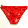 New Hot Lace Briefs Mens Sexy Roses Men Cuecas Low Waist Masculina Sissy Underwear Jockstrap