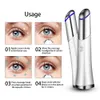 Face Massager Electric Eye Pen LED Pon Therapy Vibration Heated Antiaging Wrinkle Removal Device Dark Circle Puffiness Skin Care 230418