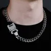 Collar de montaña rusa de cadena de eslabones cubanos lisos de 12 mm 1017 Joyas de estilo funcional personalizadas para hombres Rapero Hip Hop Grunge Punk Rock Accesorios de regalo