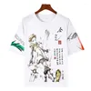 T-shirts pour hommes Anime Ink Wash Peinture Shirt Hommes Femmes T-shirt à manches courtes Cartoon The Seven Deadly Sins