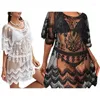 Maillots de bain pour femmes 2023 femmes Bikinis couvrir lâche dentelle robe de plage Sexy voir à travers maillot de bain mode caftan vêtements de plage