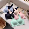 Bras NEW Wire free Bra Comfortable and Seamless Women Lace Lingerie Underwear Seamless Bras With Gathers Pad Bra Bh P230417