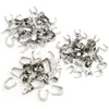 100pcs Stainless Steel Gold Plated Pendant Pinch Bail Clasps Necklace Hooks Clips Connector DIY Jewelry Making Findings Jewelry MakingJewelry Findings