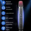 Microphones Microphone karaoké sans fil portable Bluetooth Reverb micro voiture FM Machine de chant diffusion en direct pour la maison KTV Party 231117