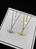 Pendant Necklaces Fashion Brand Designer Pendant Necklaces Letter Viviene Chokers Luxury Women Jewelry Metal Pearl Necklace cjeweler Westwood For Woman Chain