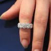 Band Ringe Luxus Mode Braut Ehering Voller Diamant Ringe für Frauen Engagement Vorschlag Ring Schmuck Zubehör Geschenk Anillos Mujer AA230417