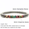 Fashion Natural Stone Bracelets Men Women 6mm Hematite Imperial Beaded Braslet Charm Jewelry Accessories Yoga Braclet Pulseras Fashion JewelryBracelets natural