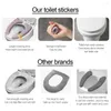 Toilet Seat Covers 3Pairs Cover Adhesive Reusable Washable Soft Bathroom Protection Winter Universal Toilettes Accessoires