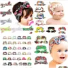 Acessórios de cabelo 36 cores bebê headbands flor faixas de algodão meninas turbante torcido nó coelho orelha floral crianças xadrez headwear drop de dhqbq