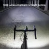 Fietsverlichting ROCKBROS 1000LM Fietskoplamp Ctype Opladen LED 4500mAh Lamp Waterdichte Accessoires 231117