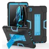 Capa protetora para tablet, capa híbrida para samsung galaxy tab a9 x115 a7 lite 8.7 t220 t205 a 8.4 t307 taba 3 em 1, azul marinho