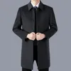 Mélanges de laine pour hommes 2023 arrivée veste d'hiver hommes mode manteau de laine trench-coat décontracté hommes robe veste pleine taille M4XL DY117 231118