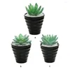 Flores decorativas Bonsai artificial com POTS simulação interna suculenta miniatura mini -planta PVC Mini Plantas Arranjo de casamento Tipo1