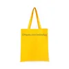 Storage Bags Colorf Blank Pattern Canvas Shop Eco Reusable Foldable Shoder Bag Handbag Tote Cotton Wholesale Custom Logo Drop Delive Dhk07