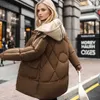 Parkas Femme 2023 hiver femmes doudoune en coton Fe veste nouveau ample épaissir chaud faux deux pièces manteau longue dames lâche fermeture éclair ParkasL231118