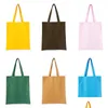 Aufbewahrungsbeutel Colorf Blank Pattern Canvas Shop Eco Wiederverwendbare Faltbare Shoder Bag Handtasche Tote Baumwolle Großhandel Benutzerdefiniertes Logo Drop Delive Dhk07