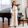 Abbigliamento etnico Marocchino Abaya Musulmano Donne Maxi Abito Caftano Islam Party Jilbab Caftano Ramadan Sexy