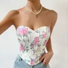 Kvinnors tankar sexiga korsetter kvinnor shaper camis underbust kropp bh kvinna kläder faja casual bustier damer gröda toppar blusa underkläder ropa