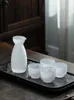 Hip Flasks Japanese Style Glass Flask Set Handmade Household Classic Sake Pot Light Luxury Flasque Alcool Table Supplies