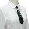 Cravatte fatte a mano Cravatta a nastro nero Gioielli in cristallo Camicie da uomo Colletto da ragazza per ragazzo Uniforme scolastica Cravatta da donna 230418