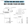 Sammelbare Sublimation Blank Männer Kinder Fußball Jersey Sets DIY Custom Quick Dry Short Seve Shirts Shorts 2 Stück Fußball Uniform Kit Q231118