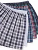 Underpants JupiterSecret 6 Pcs Boxer Shorts Casual Plaid Elastic Waistband Button Mens Boxer Underwear Woven Shorts For Home 231117