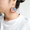 Kreative Acryl-Ohrringe Amerikanischer Unabhängigkeitstag Flagge Sonnenblumendruck Tropfenohrring für Frauen Donut Gnome Schmetterlingsförmiger Anhänger Schmuck